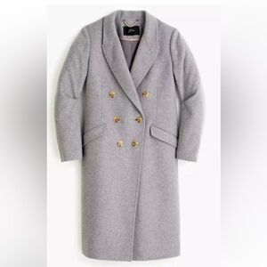 J. Crew Gray Double-Breasted Coat